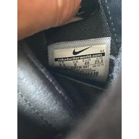 2013 Nike Dunk Sky High Womens US 8.5, UK 6 Black Gray Suede Wedge Sneaker Boot - Picture 11 of 13